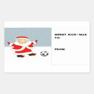 Girls Soccer Weihnachtsfeiertag Geschenktasten Rechteckiger Aufkleber