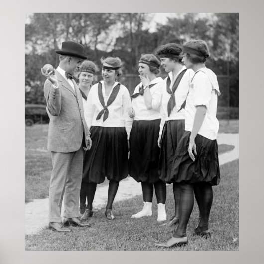 Girls Softball, 1919 Poster (Vorne)