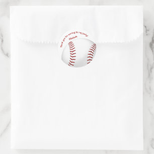 Girls Softball Baseball Party Danke Runder Aufkleber