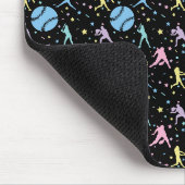 Girls Softball - Frauen Spieler mit Sternen Mousepad (Ecke)