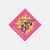 Girls Softball Geburtstagsparty Serviette (Ecke)