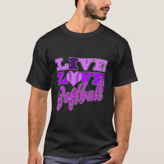 Girls Softball Live Liebe Alle Lila Geschenke Groß T-Shirt
