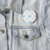 Girls Softball Player Stars Button (Beispiel)