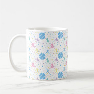 Girls Softball Player Stars Kaffeetasse