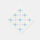 Girls Softball Player Stars Serviette (Ecke)