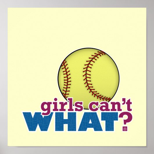 Girls Softball Poster (Vorne)