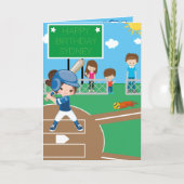 Girls Softball Secret Message Happy Birthday Karte (Vorderseite)