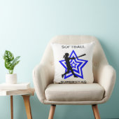 Girls Softball Superstar Custom Kissen (Stuhl )