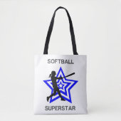 Girls Softball Superstar Custom Tasche (Vorderseite)