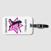 Girls Softball Superstar Gepäckanhänger (Vorderseite (Horizontal))