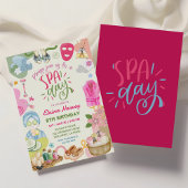 Girls Spa Party Birthday Einladung