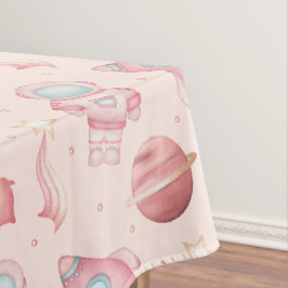 Girls Space Birthday Pink Astronaut Tischdecke