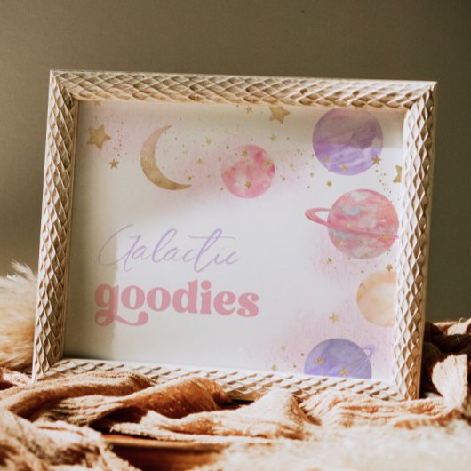 Girl's Space Galactic Goodies Sign Poster