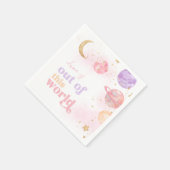 Girl's Space Party Napkins Serviette (Ecke)