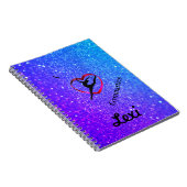 GIRLS SPARKLE PERSONALISIERT GYMNASTICS NOTEBOOK NOTIZBLOCK (Rechte Seite)