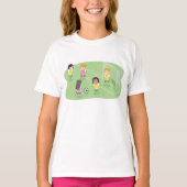 Girls spielen Fußball-T - Shirt (Vorderseite)