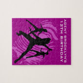 Girls Spy Party Purple Fingerprint Puzzle (Horizontal)