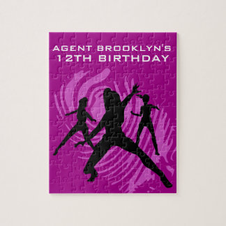 Girls Spy Party Purple Fingerprint Puzzle