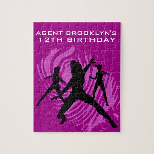 Girls Spy Party Purple Fingerprint Puzzle (Vertikal)