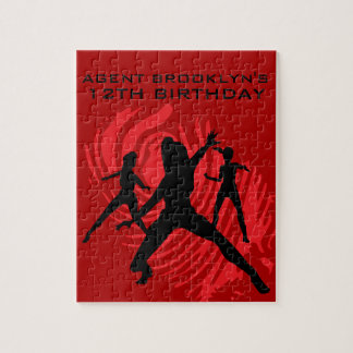 Girls Spy Party Red Fingerprint Puzzle