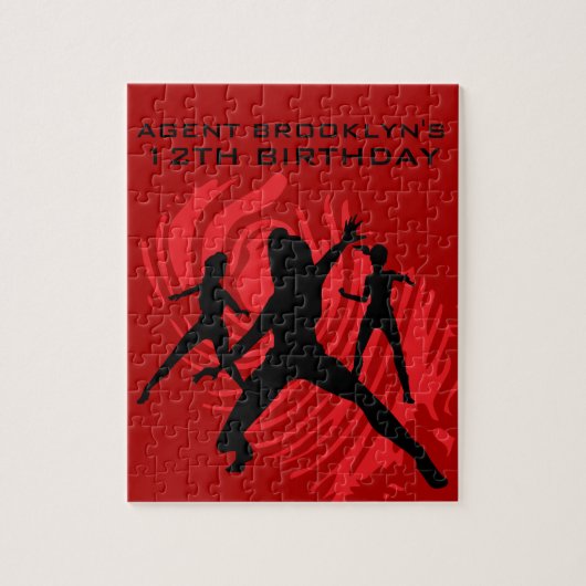 Girls Spy Party Red Fingerprint Puzzle (Vertikal)