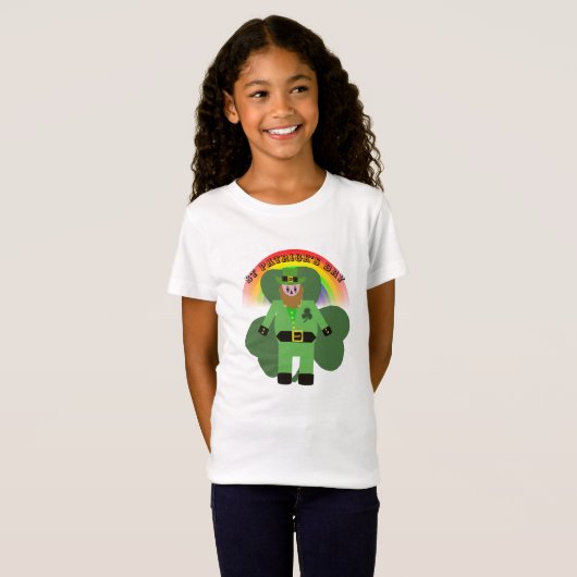 Girls St Patricks Day Leprechaun T - Shirt (Vorne ganz)