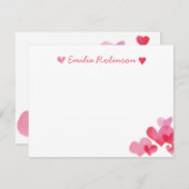 Girls Stationery Set Mitteilungskarte (Vorne/Hinten)