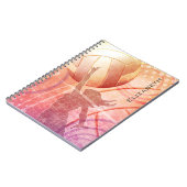 Girl's Sunset Beach Volleyball personalisiert Notizblock (Linke Seite)