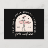 Girls surfen Surf Club besties squad retro Postkarte (Vorderseite)