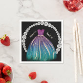 Girls Sweet 16 Ombre Dress and Rhinestones Serviette (Beispiel)