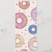 Girls Sweet Donut Pastel Geburtstag Menükarte (Rückseite)