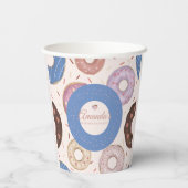 Girls Sweet Donut Pastel Geburtstag Pappbecher (Rückseite)