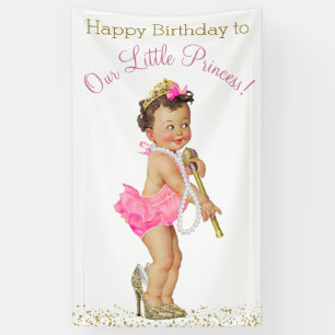 Girls Sweet Little Princess Geburtstagsparty Banner