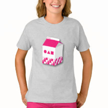 Girl's T - Shirt Milk Box Circle, Triangle & Squar