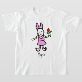 Girls-T - Shirt mit Original-Kaninchenwerk