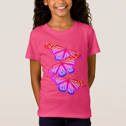 Girls T-Shirt Neon Monarchi (Vorderseite)