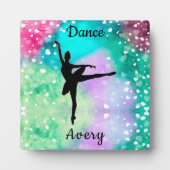 Girls tanzen Wasserfarbe mit schwebenden Herzen  Fotoplatte (Vorderseite)