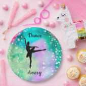 Girls tanzen Wasserfarbe mit schwebenden Herzen Pappteller (Party)