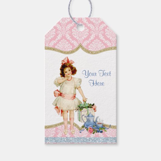 Girls Tea Party Geschenkanhänger (Vorderseite)