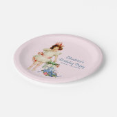 Girls Tea Party Pappteller (Schrägansicht)