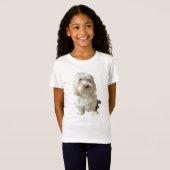 Girl's Tee Shirt Havanese Dog (Vorne ganz)