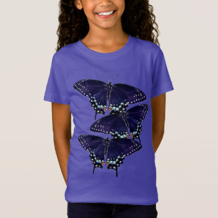 Girl's Tee Shirt Lila/schwarz Fracks
