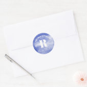 Girls 'This Book gehört' Galaxy & Name Buchzeichen Runder Aufkleber (Umschlag)