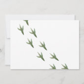 Girl's Three-Rex Dinosaurier Einladung zum Geburts (Rückseite)