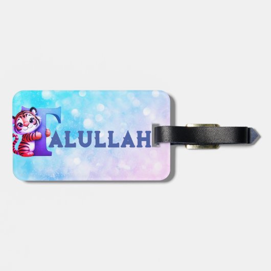 Girls Tiger Gepäckmarke Gepäckanhänger (Rückseite horizontal)