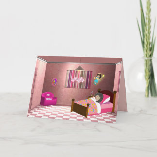 Girls Tooth Fairy Card 2 Karte