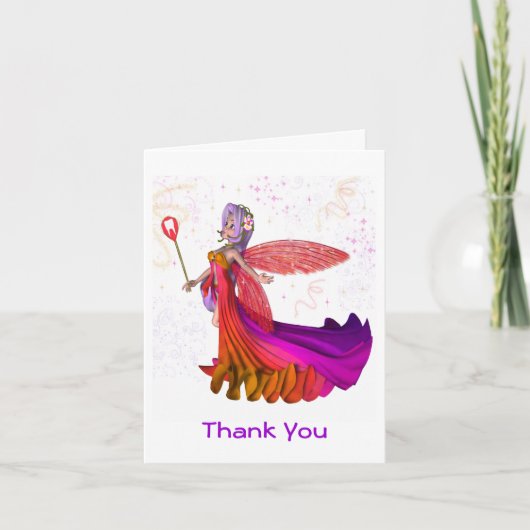 Girl's Tooth Fairy Danke-Card Dankeskarte (Vorderseite)