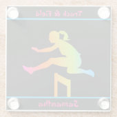 Girls Track and Field Glasuntersetzer (Rückseite)