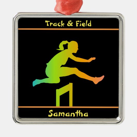 Girls Track and Field Keramik Ornament (Vorne)