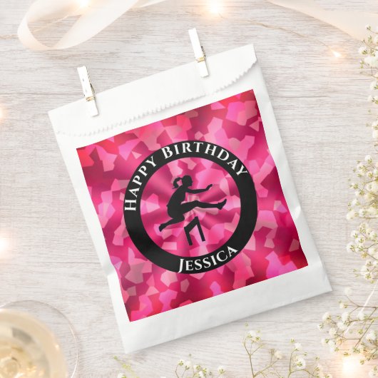 Girls Track & Field Pink Camouflage Geschenktütchen (Ausgeschnitten)